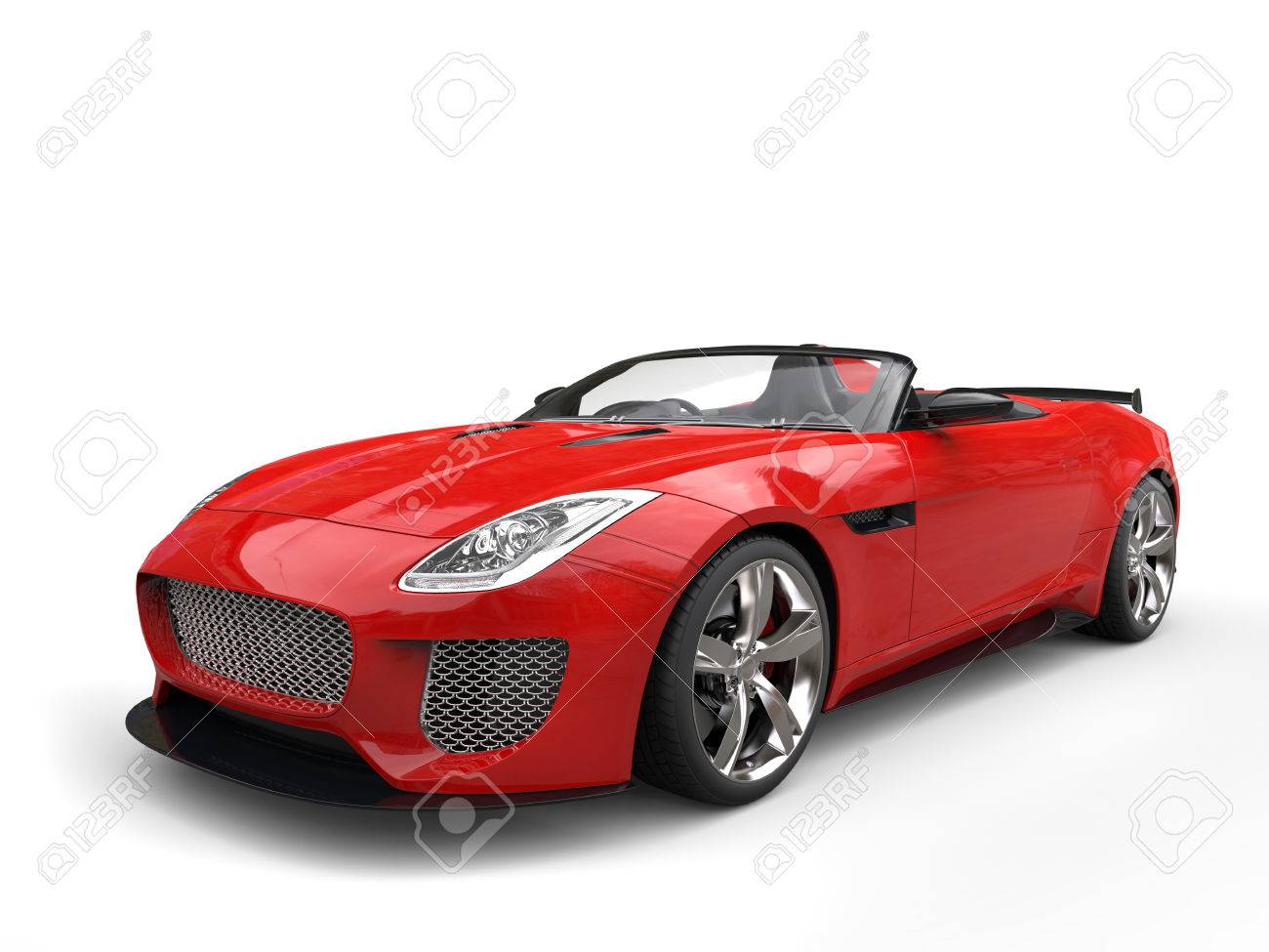red sports car convertible