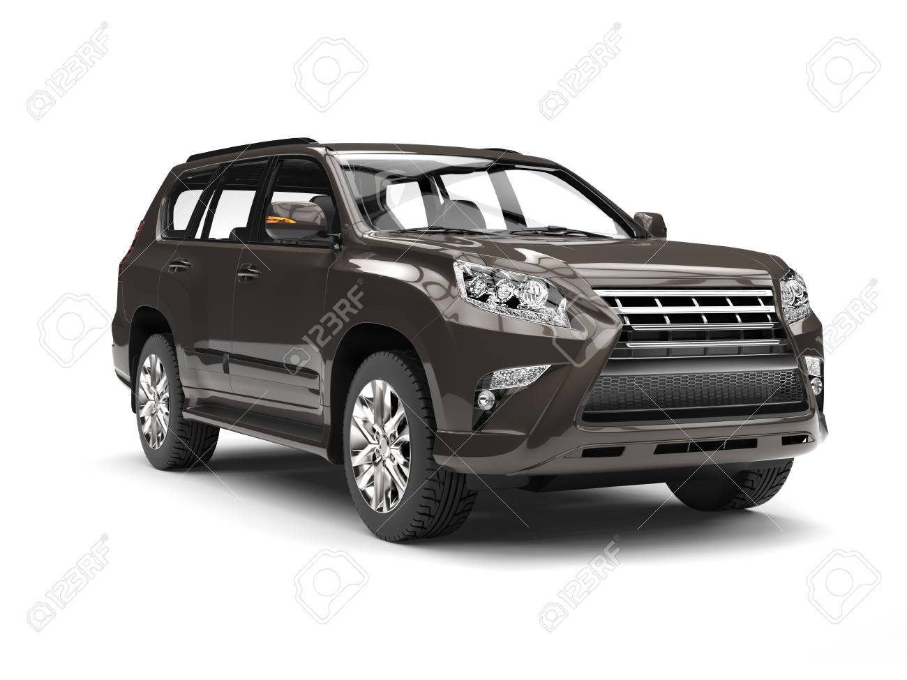 金属茶色現代の Suv 美しさのショット の写真素材 画像素材 Image