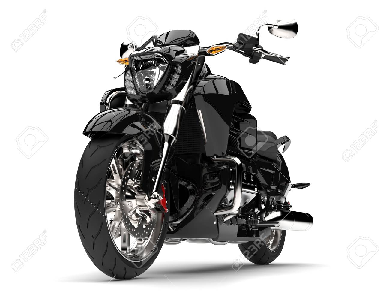 black chopper bike