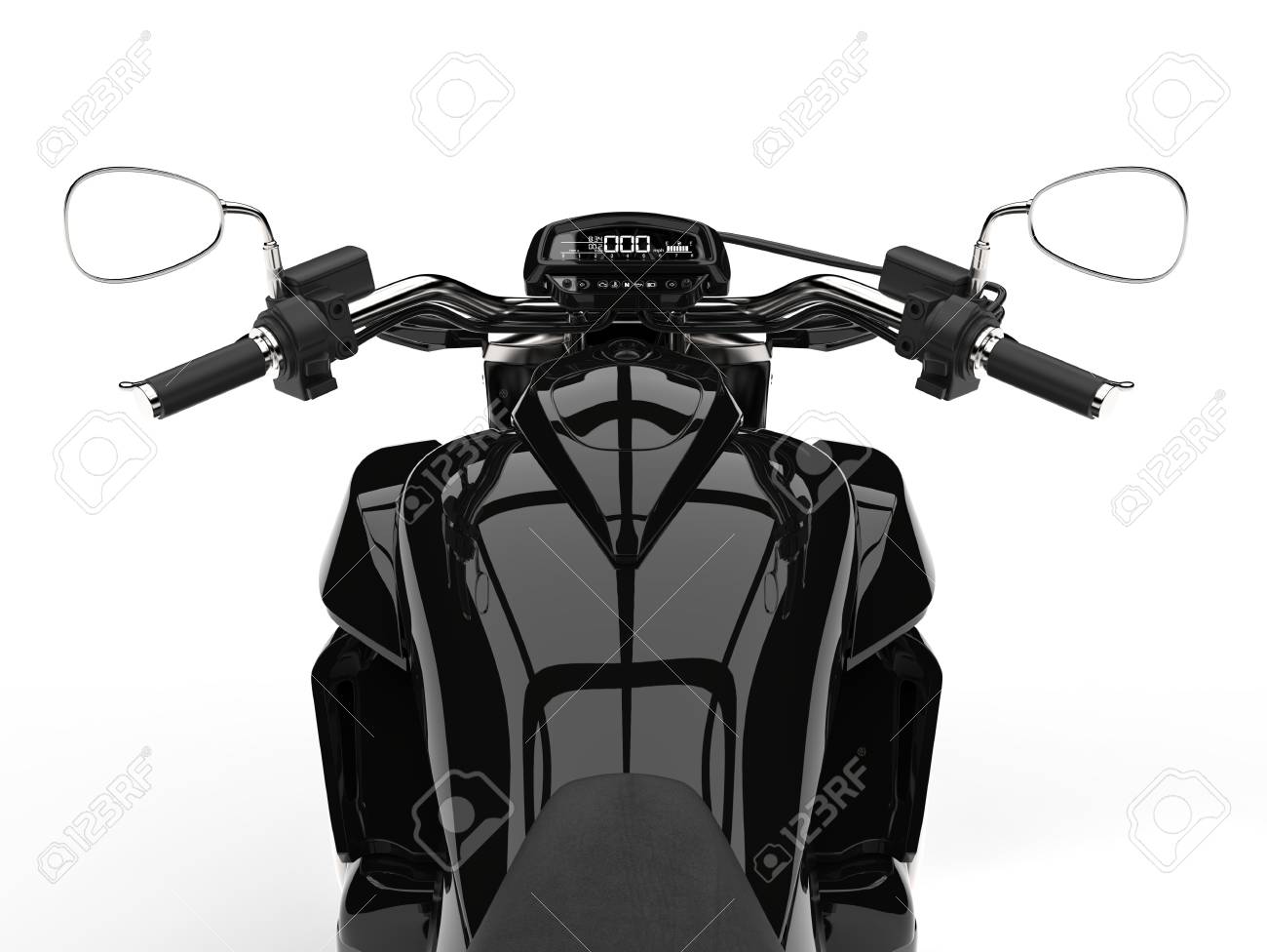 black chopper bike
