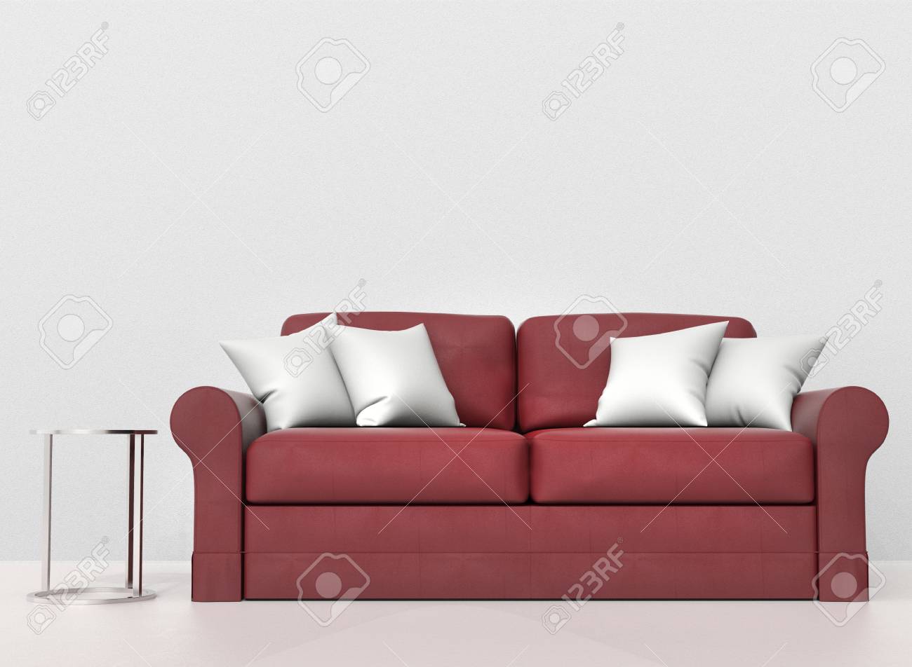 red leather pillows