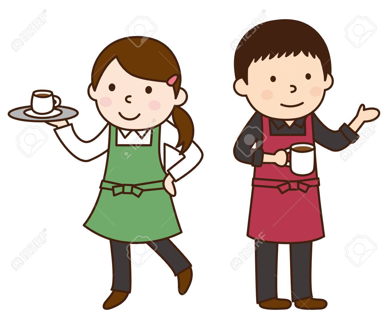 Cafe Clerk Royalty Free Cliparts Vectors And Stock Illustration Image