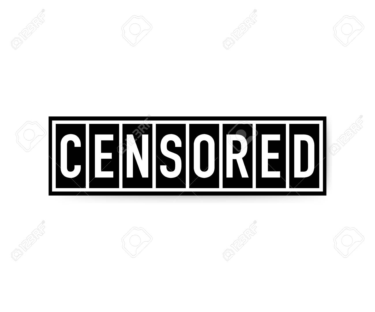 Black Censor Bar Censorship Rectangle Black Censored Sign On Royalty Free Cliparts Vectors And Stock Illustration Image