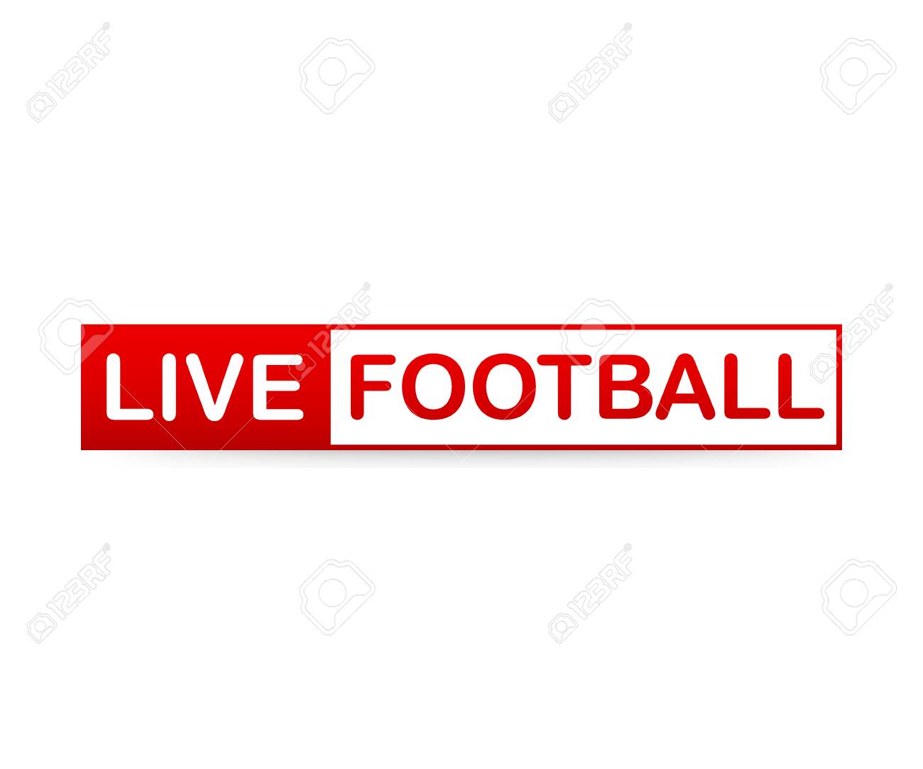 Live Football Streaming Icon, Badge, Button For Broadcasting Or Online Football Stream