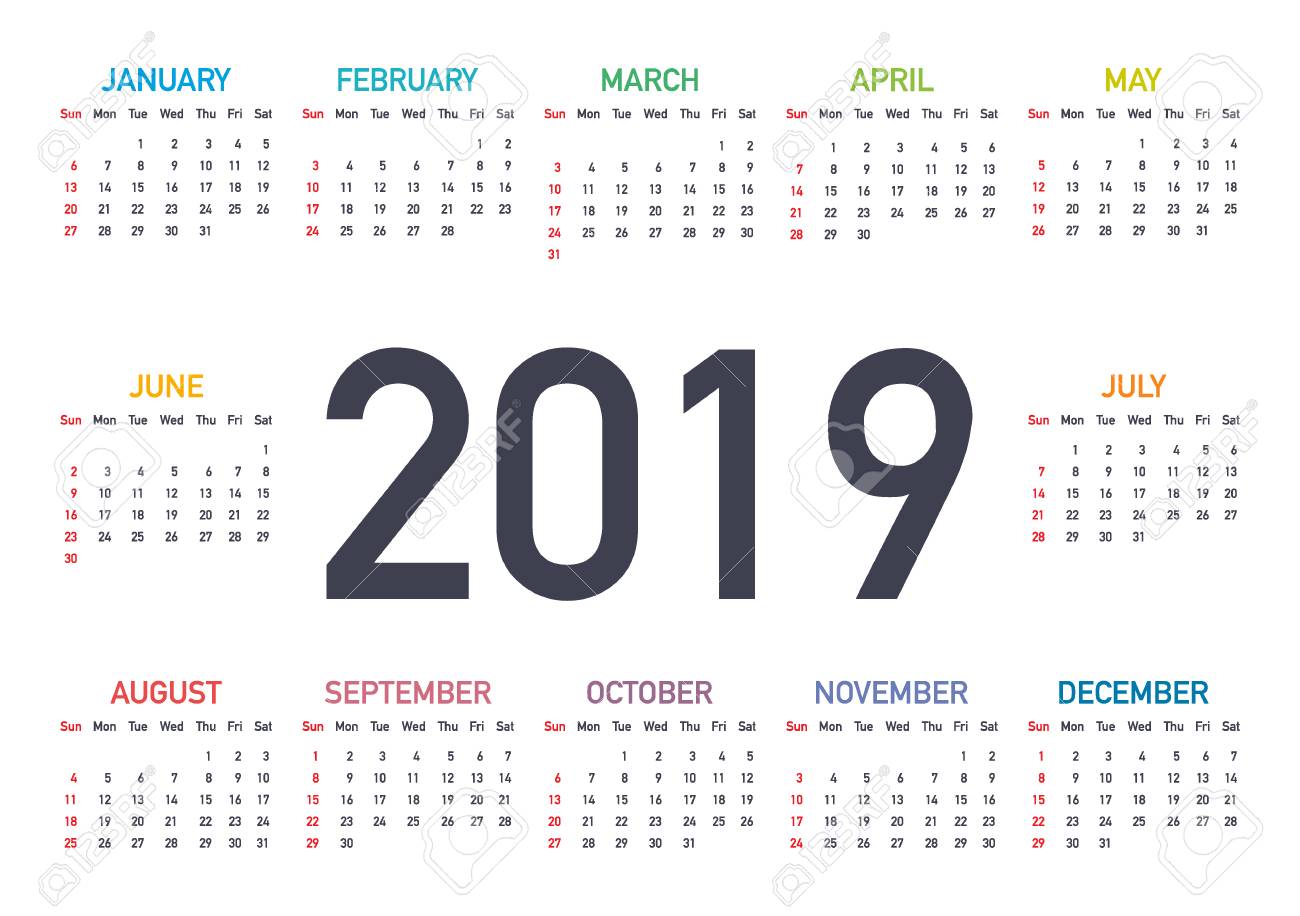 calendar 2019 week starts