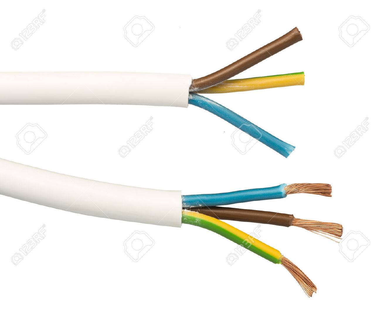 Exposed cables and wires. Studio shot white isolated - 22186291 Exposed cables and wires. Studio shot white isolated - 22186291