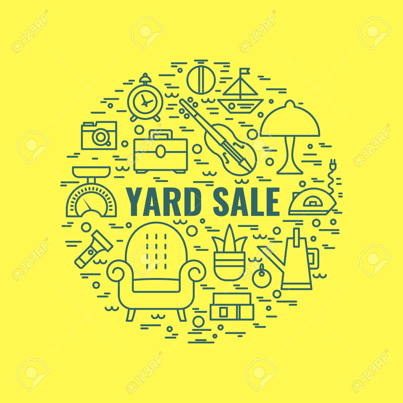 Yard-Verkauf-Zeichen. Vorlage Für Poster, Banner. Garage Verkauf Regarding Garage Sale Flyer Template