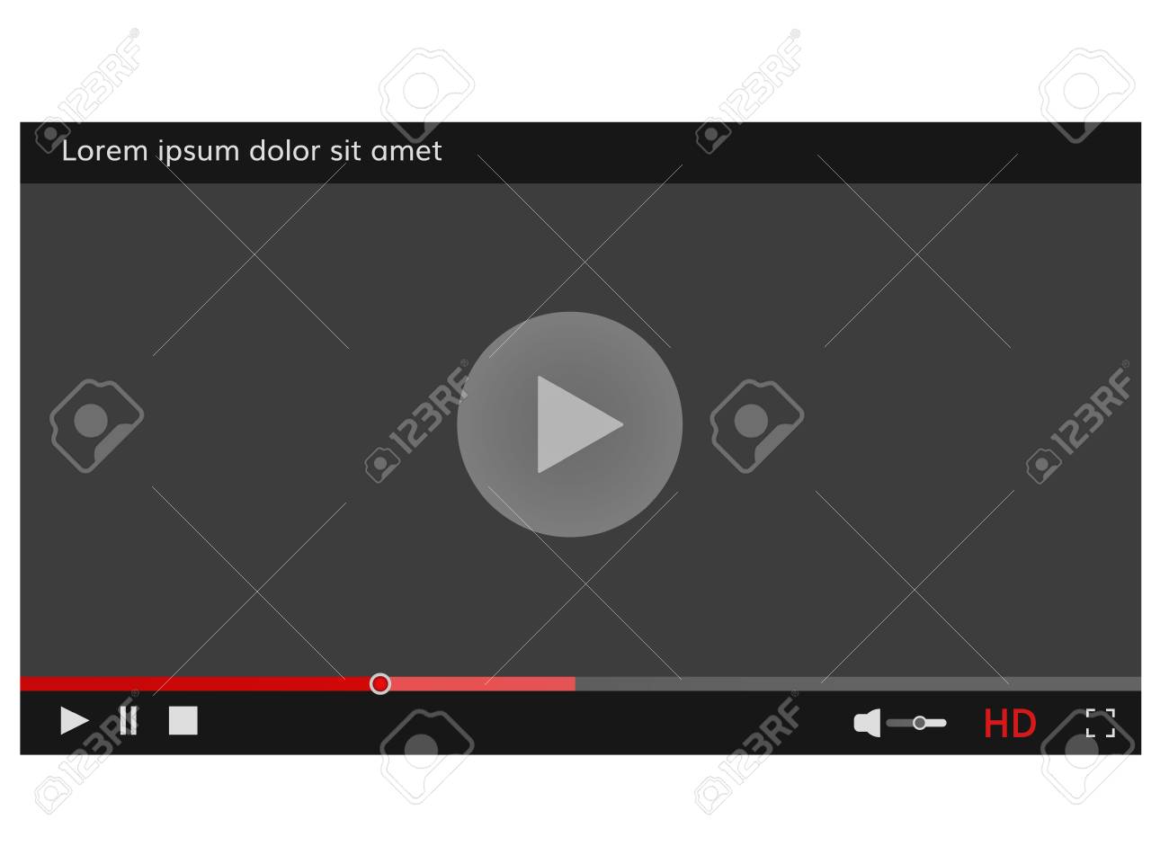 Video Player Frame Video Player Template Interface For Web Site Royalty  Free SVG, Cliparts, Vectors, and Stock Illustration. Image 75490653., image size:1300x951