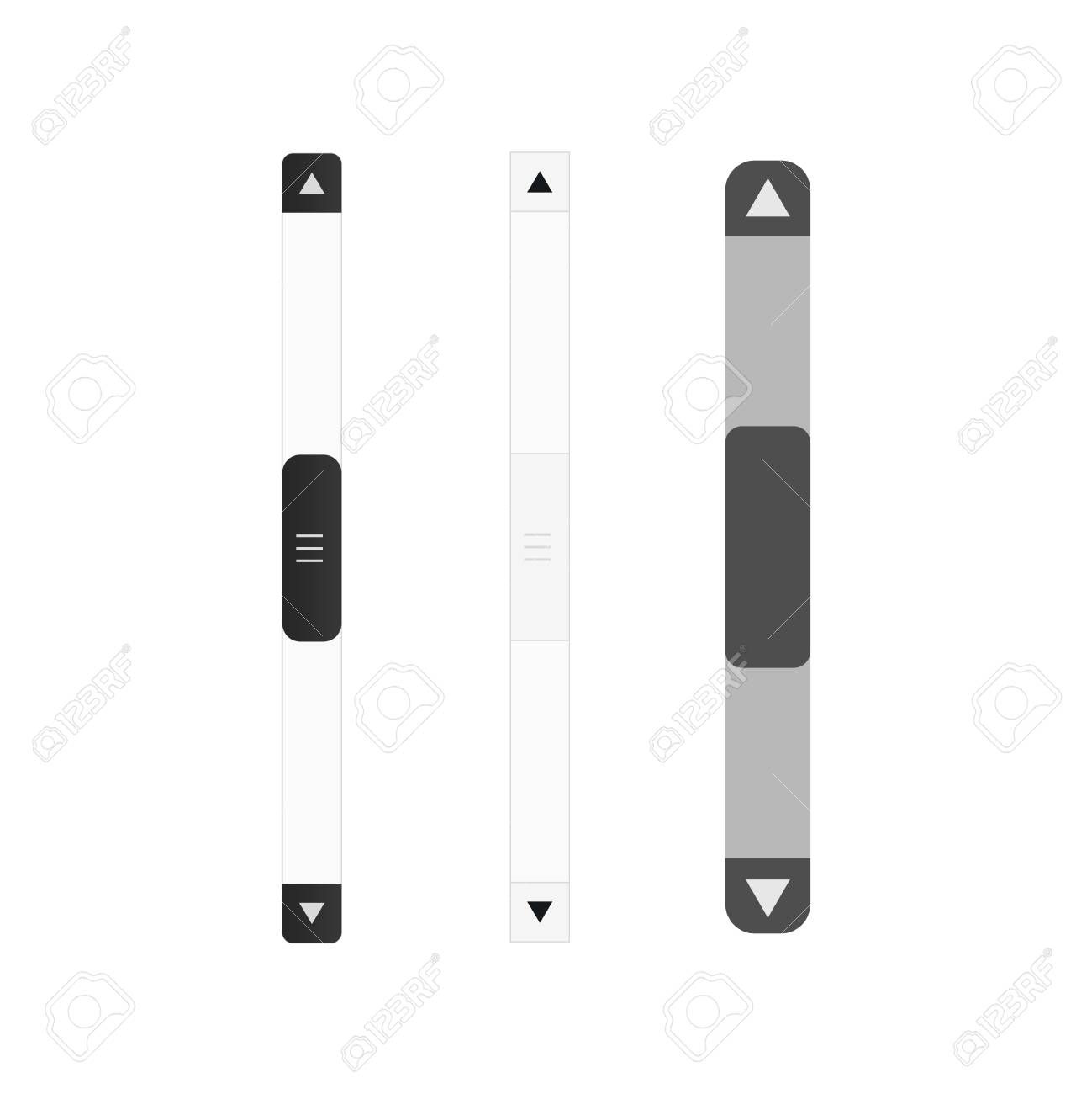 scroll bar vector icon set royalty free cliparts vectors and stock