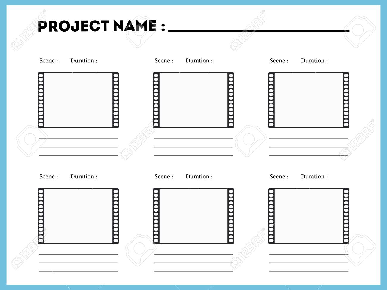 film storyboard composition scene template episode action title