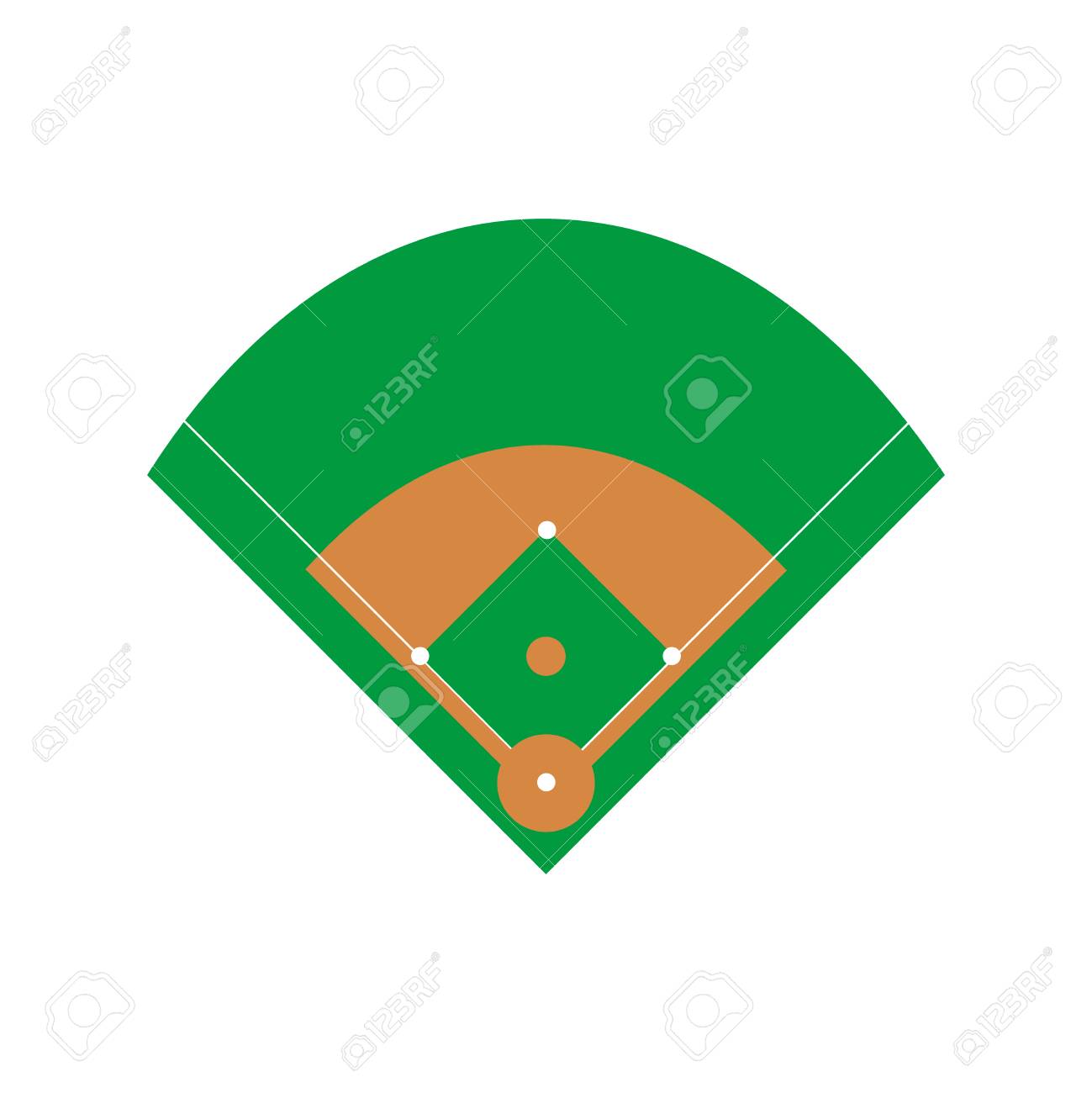 baseball field vector american game base template royalty free