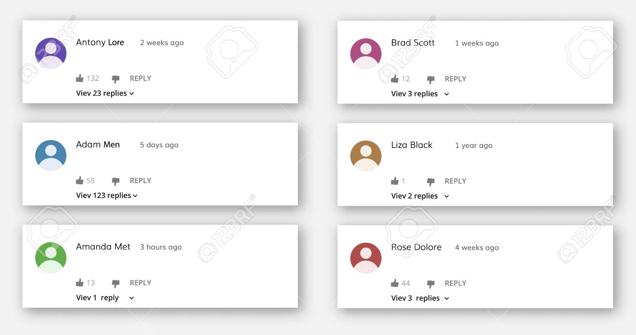 comment box template website