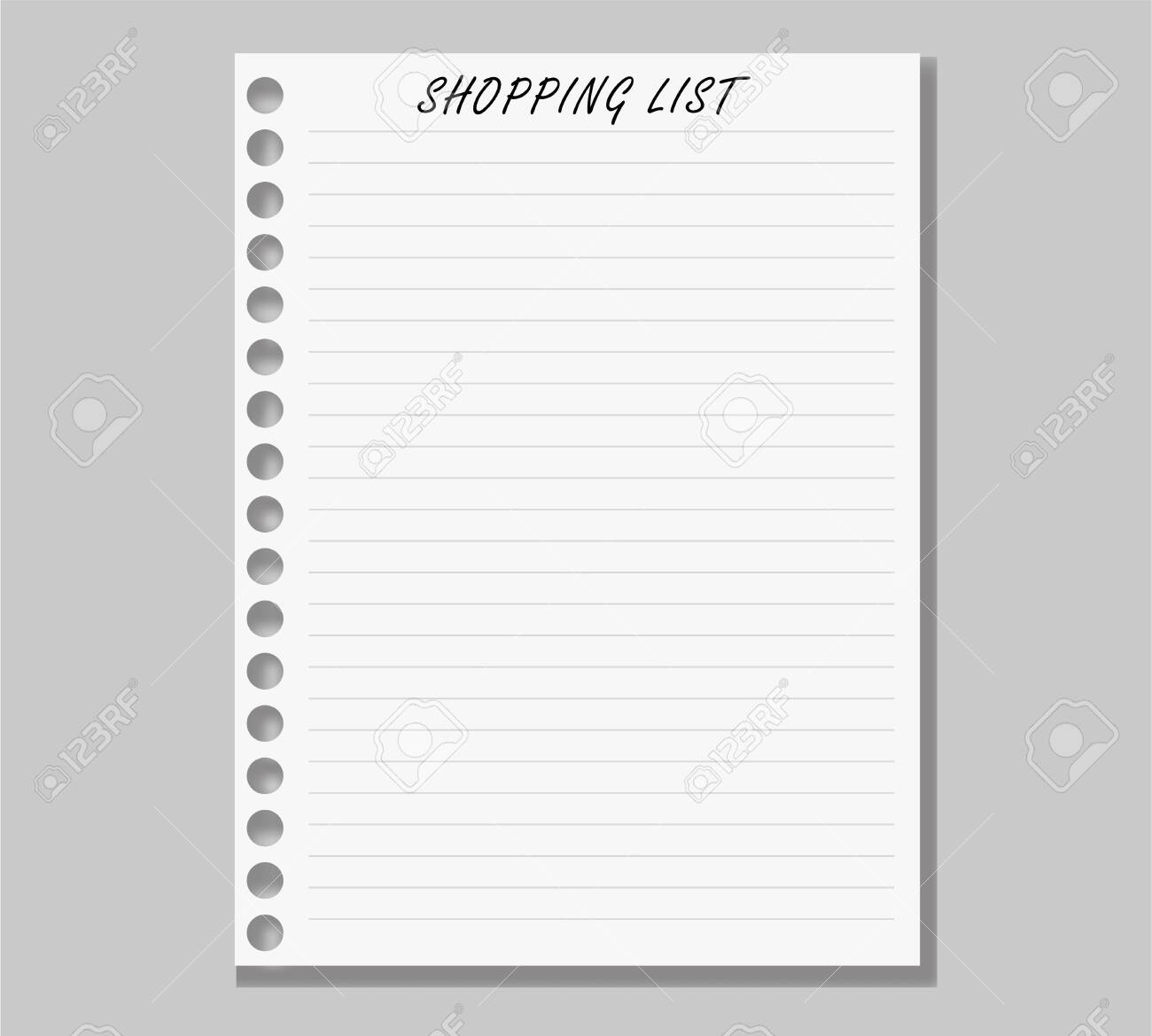 shopping list template check list supermarket vector supermarket shopping list template