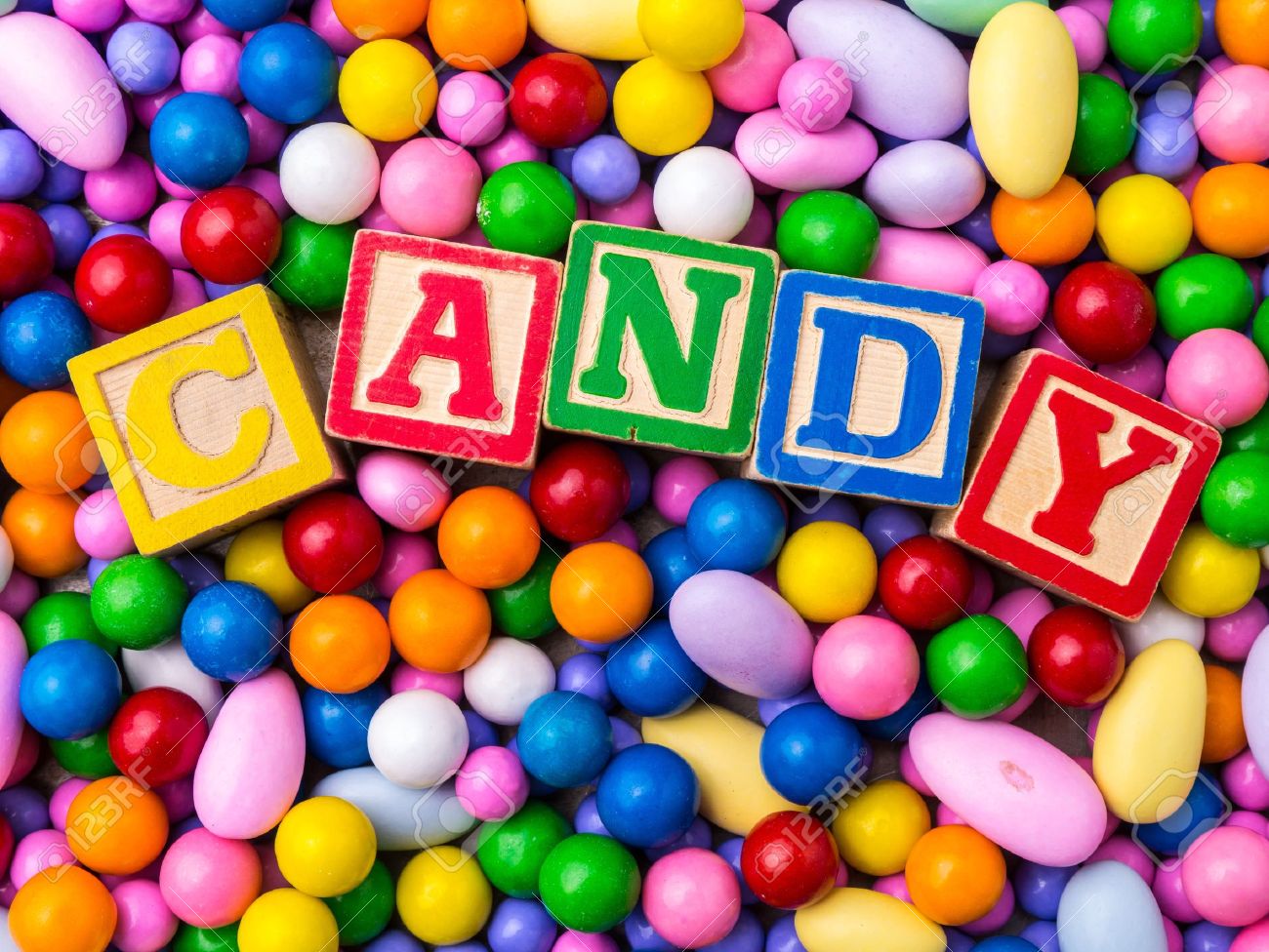 candy spelled out in