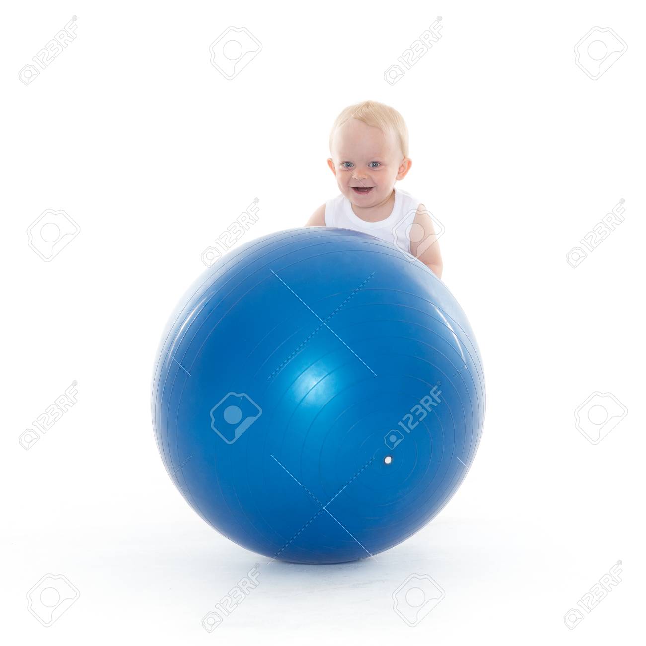 big blue exercise ball