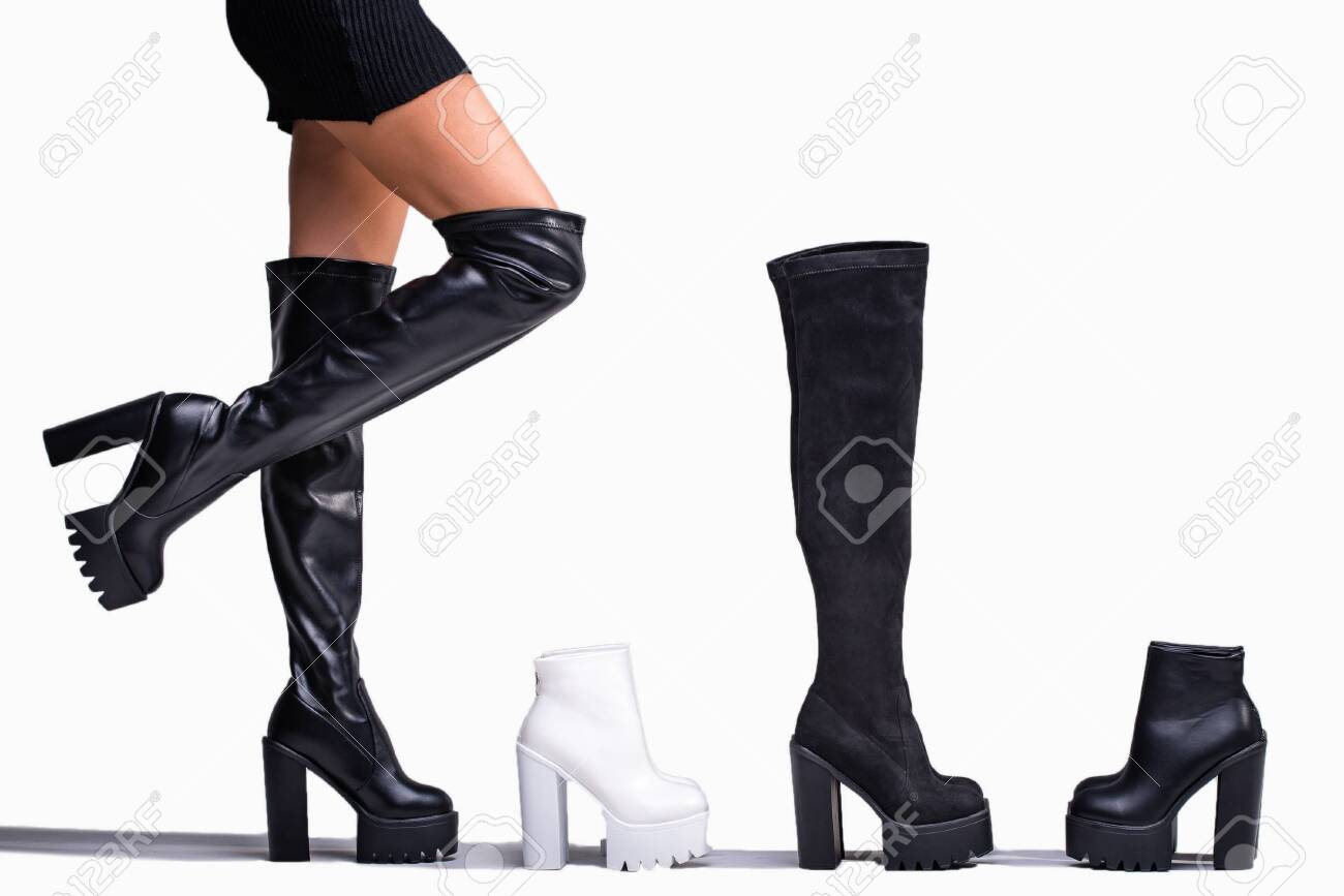 thin leg knee high boots