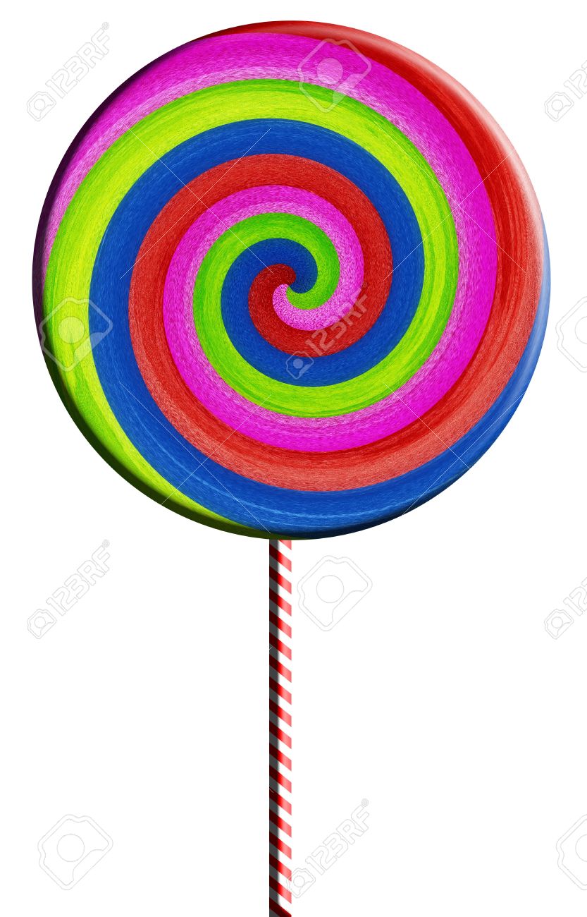 colorful lollipop isolated on