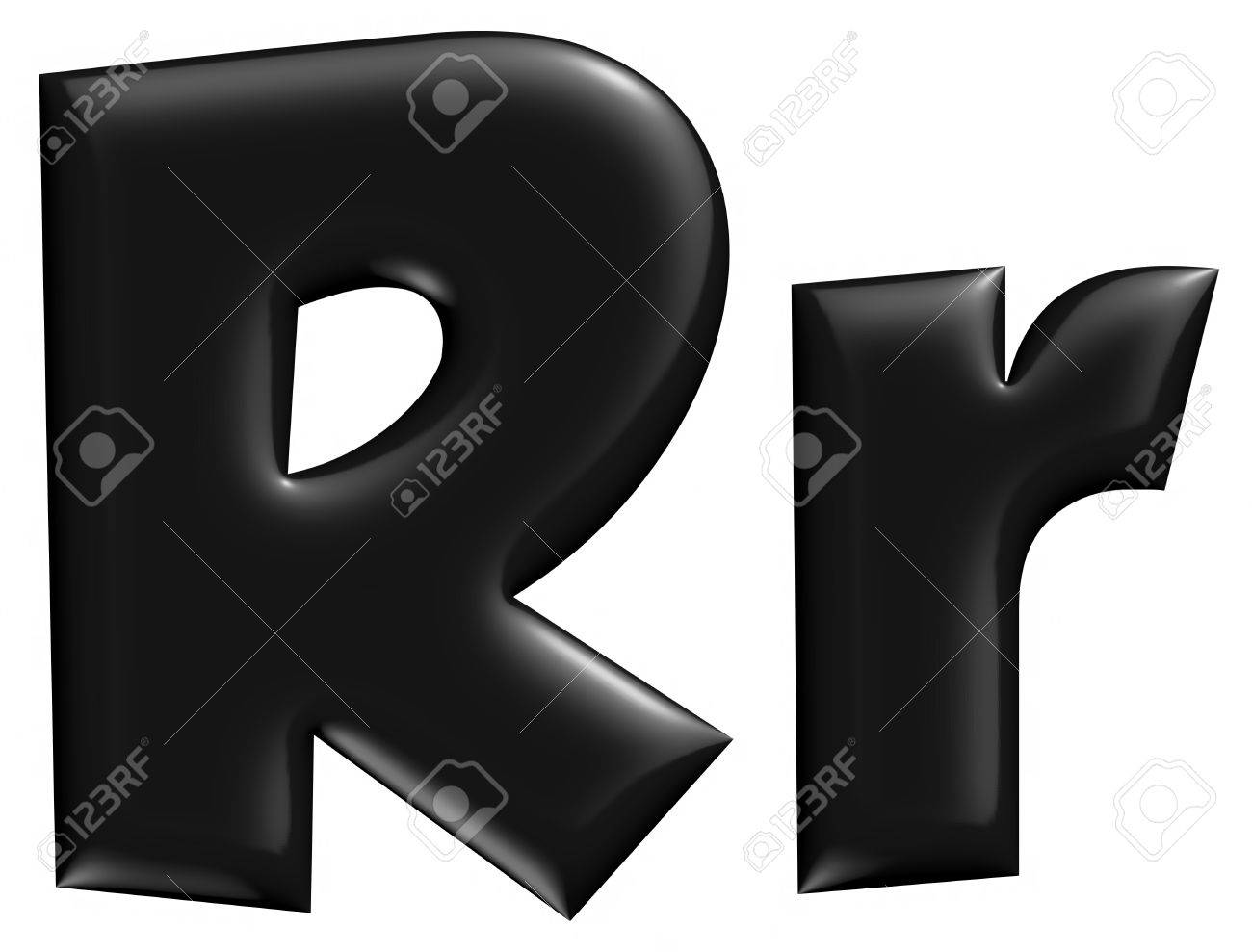 3d R Alphabet Mit Kleinen Spater In Schwarz Auf Weissem Hintergrund Isoliert Lizenzfreie Fotos Bilder Und Stock Fotografie Image 33227097