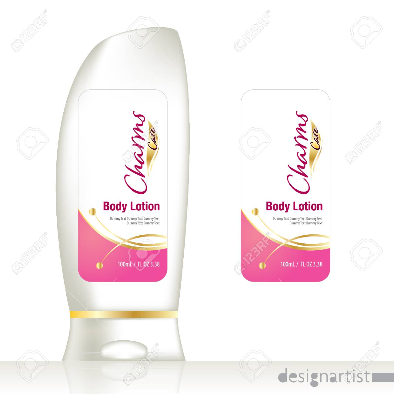 body care cosmetics designs collection packaging templates