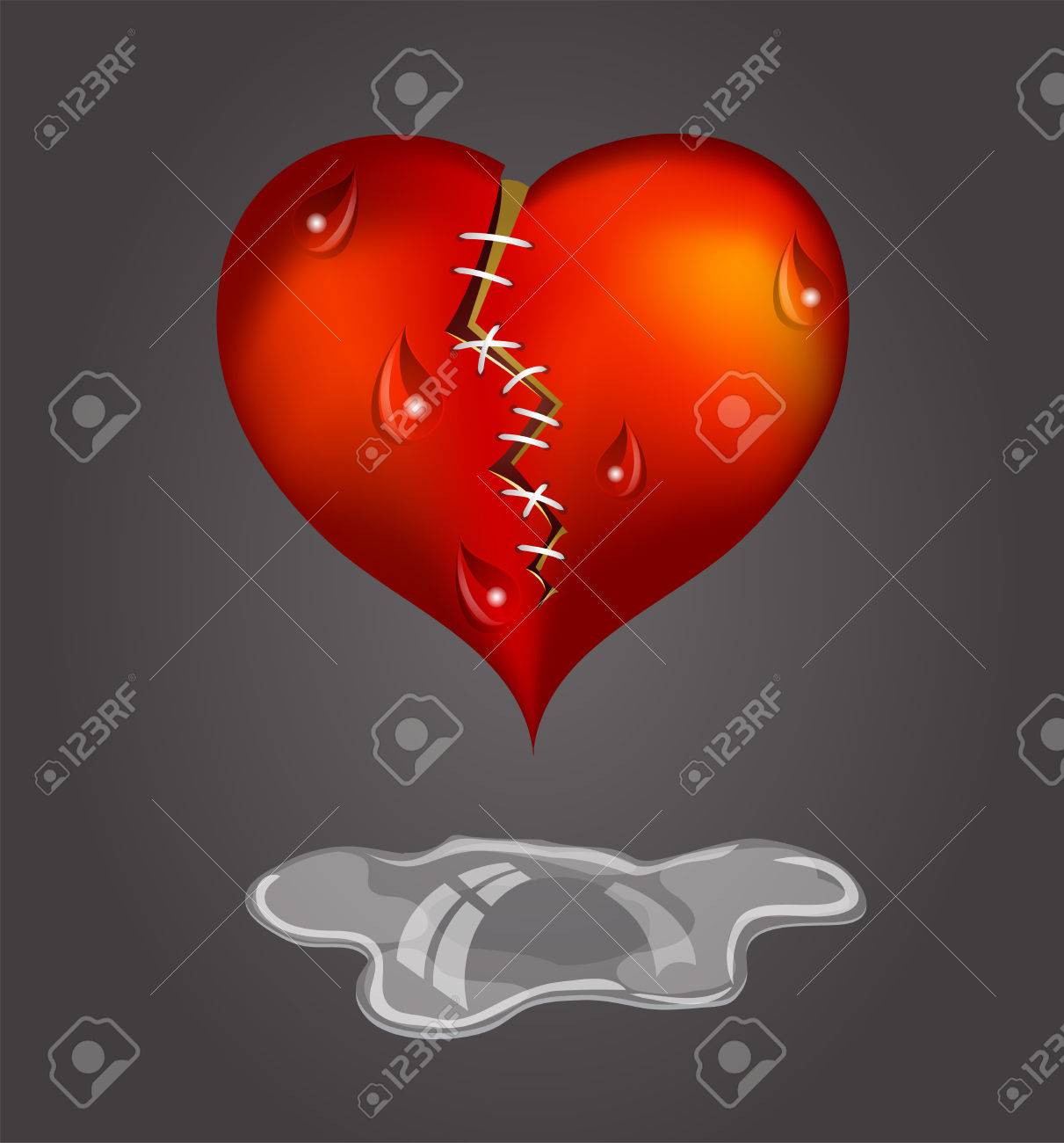 Crying Heart Royalty Free Cliparts Vectors And Stock Illustration Image