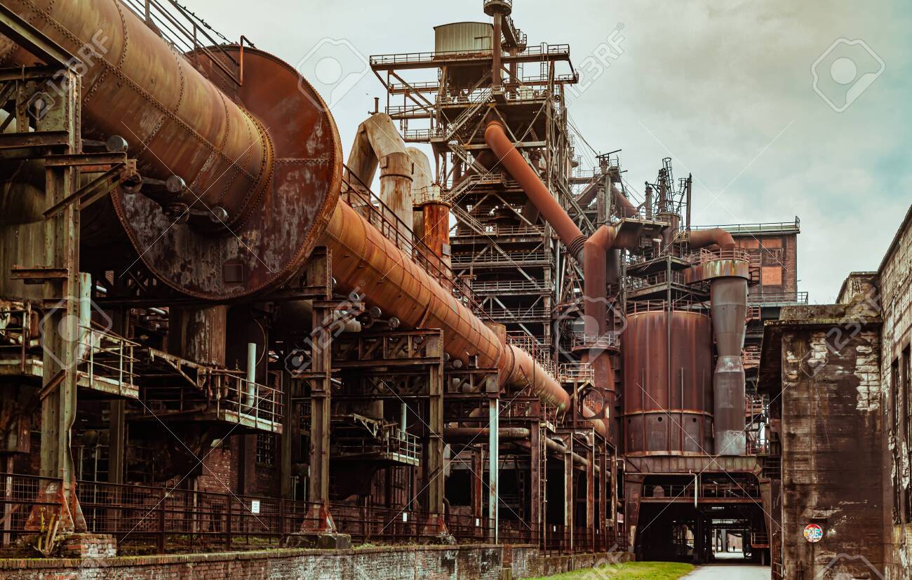 Landscape park Duisburg Nord industrial culture Germany Ruhr area - 145355350 Landscape park Duisburg Nord industrial culture Germany Ruhr area - 145355350