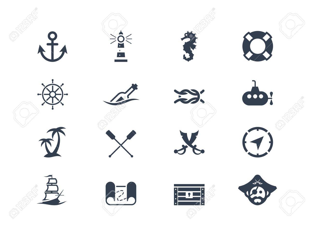 marine and nautical icons