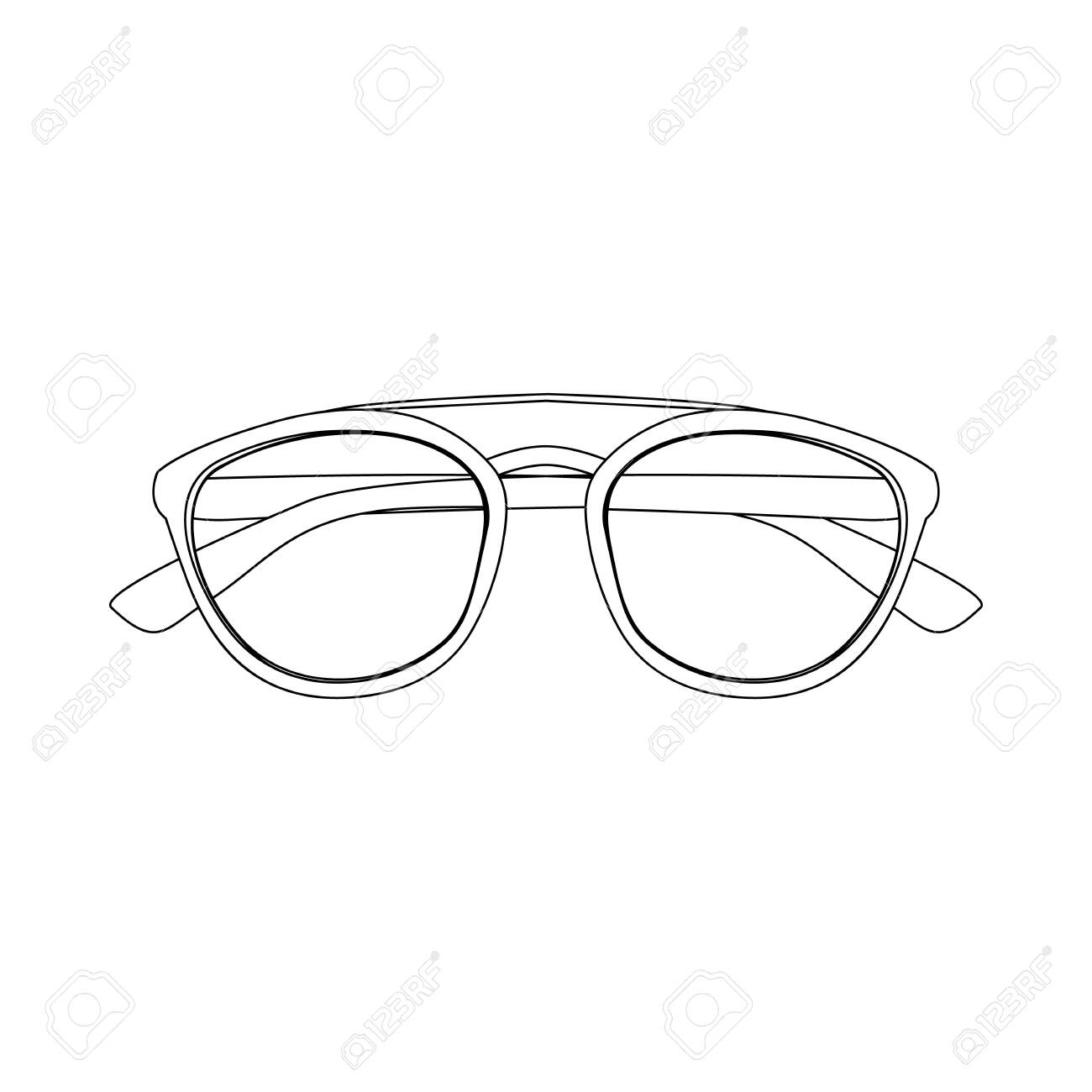 drawing eye glasses