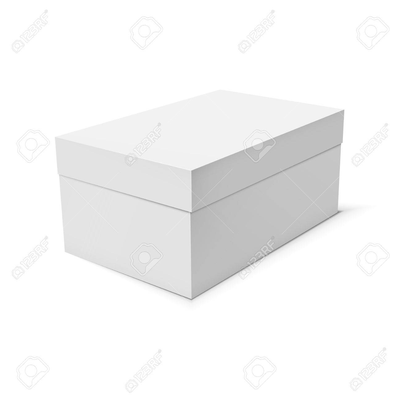 blank paper or cardboard box template on white background vector