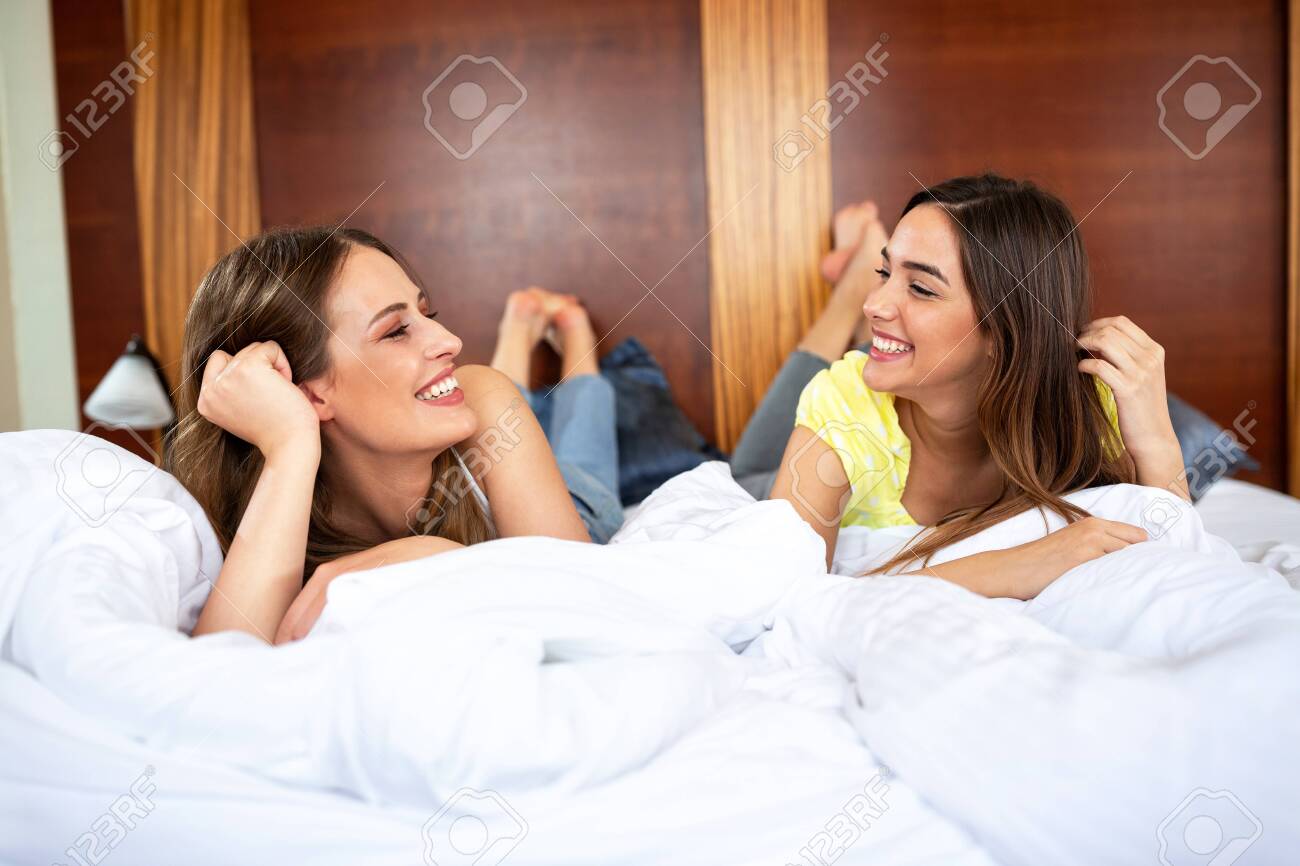 Bed Of A Hotel Room Stock Photo photo