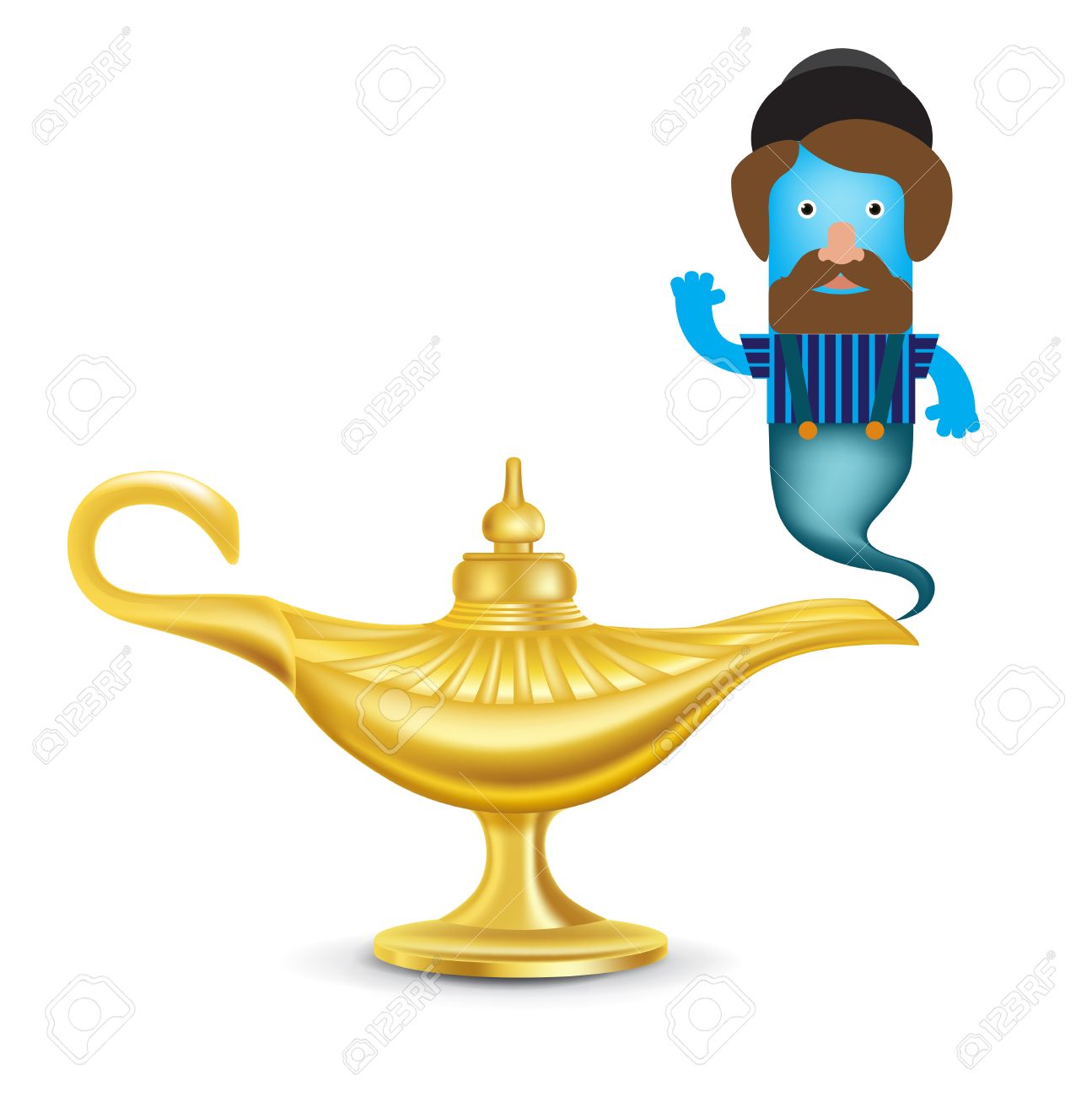 Golden Aladdin Magic Lamp Icon – Royalty-Free Vector | VectorStock, image size:1295x1300