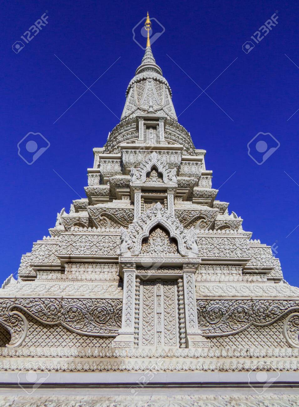 Phnom Penh, Cambodia - January 9, 2020: View of the Silver Pagoda. - 151449113 Phnom Penh, Cambodia - January 9, 2020: View of the Silver Pagoda. - 151449113
