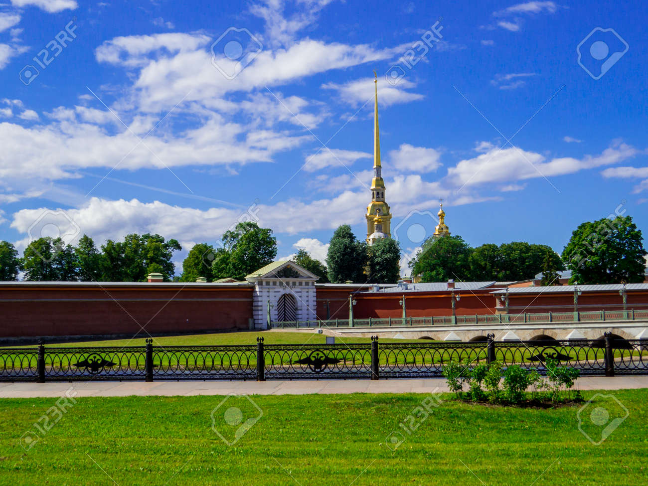 View of the Peter and Paul Fortress in St. Petersburg, Russia - 159692378 View of the Peter and Paul Fortress in St. Petersburg, Russia - 159692378