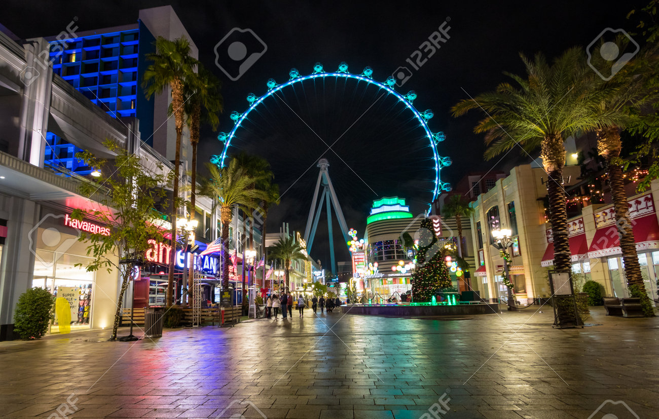 The High Roller Ferris Wheel At The Linq Hotel And Casino At Stock Photo Picture And Royalty Free Image Image