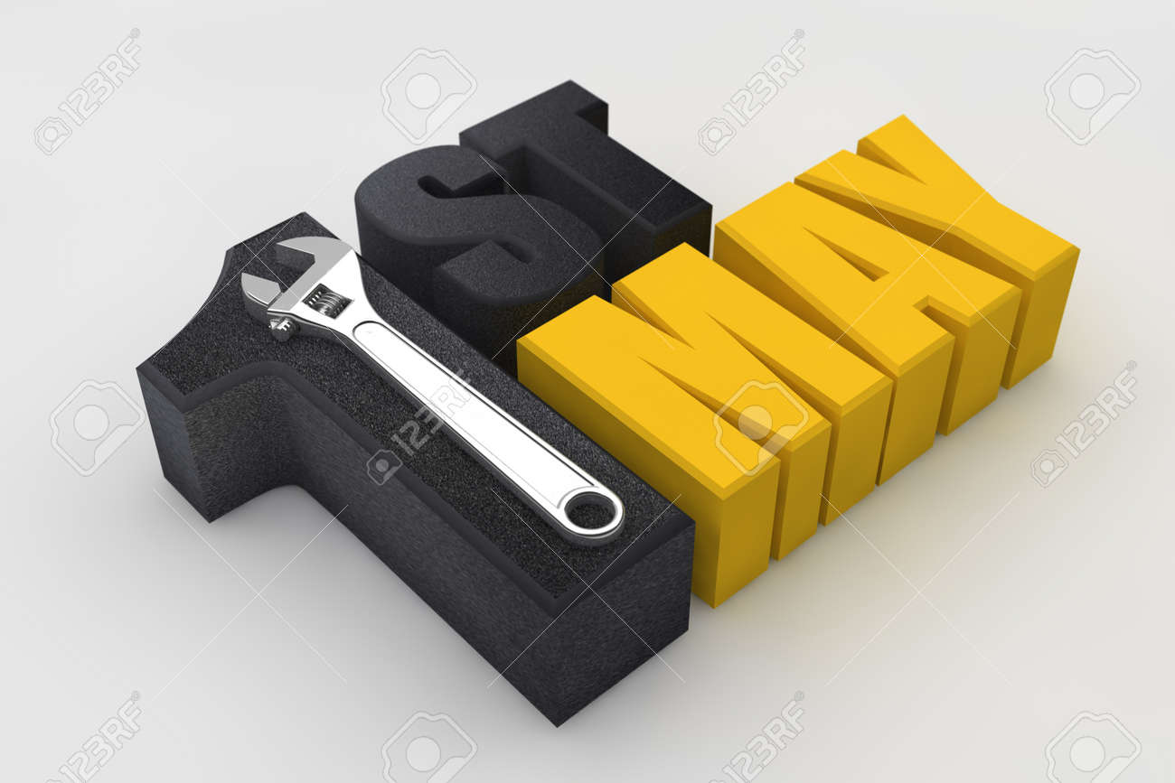 1st may, happy labor day with wrench handtool. 3D Render - 167010182 1st may, happy labor day with wrench handtool. 3D Render - 167010182