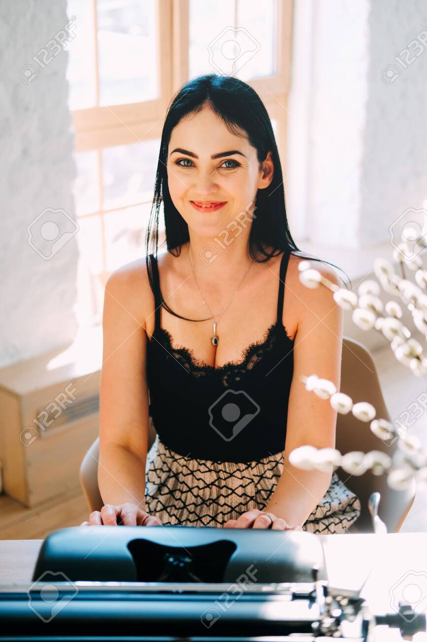 Professional Occupation Secretary In White Dress And Long Black