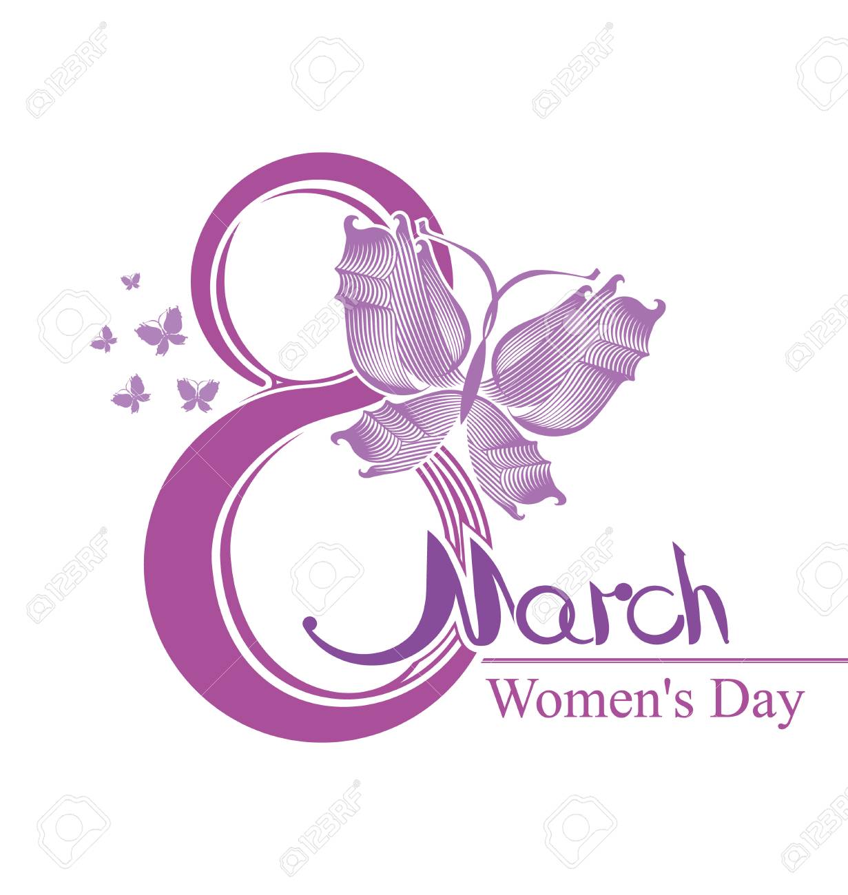 Design Journee De La Femme 8 Mars Clip Art Libres De Droits Vecteurs Et Illustration Image