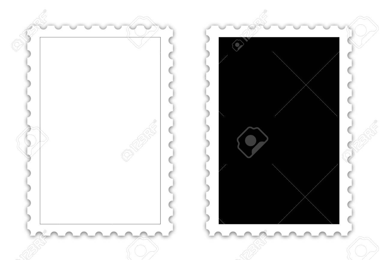 postage stamp template on white background stock photo picture and