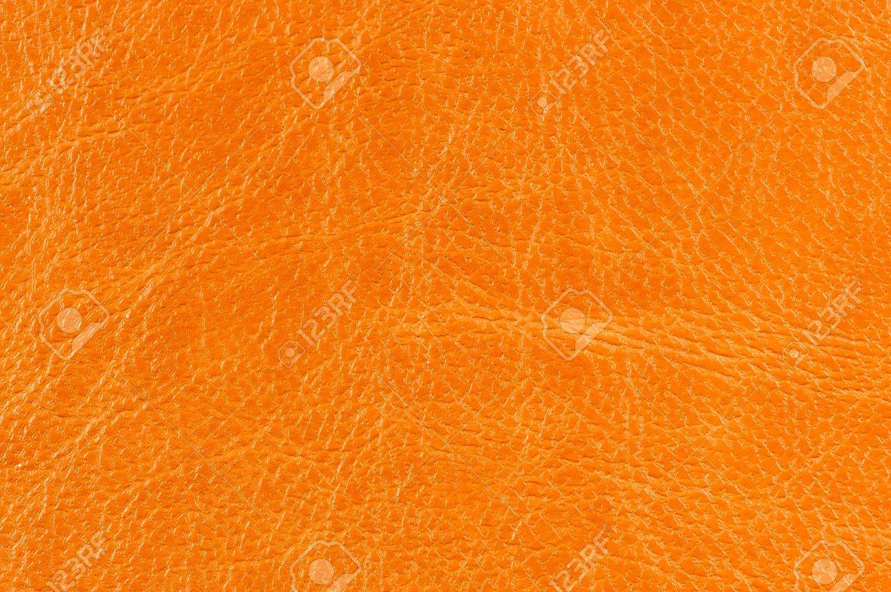 オレンジ色の革テクスチャ の写真素材 画像素材 Image