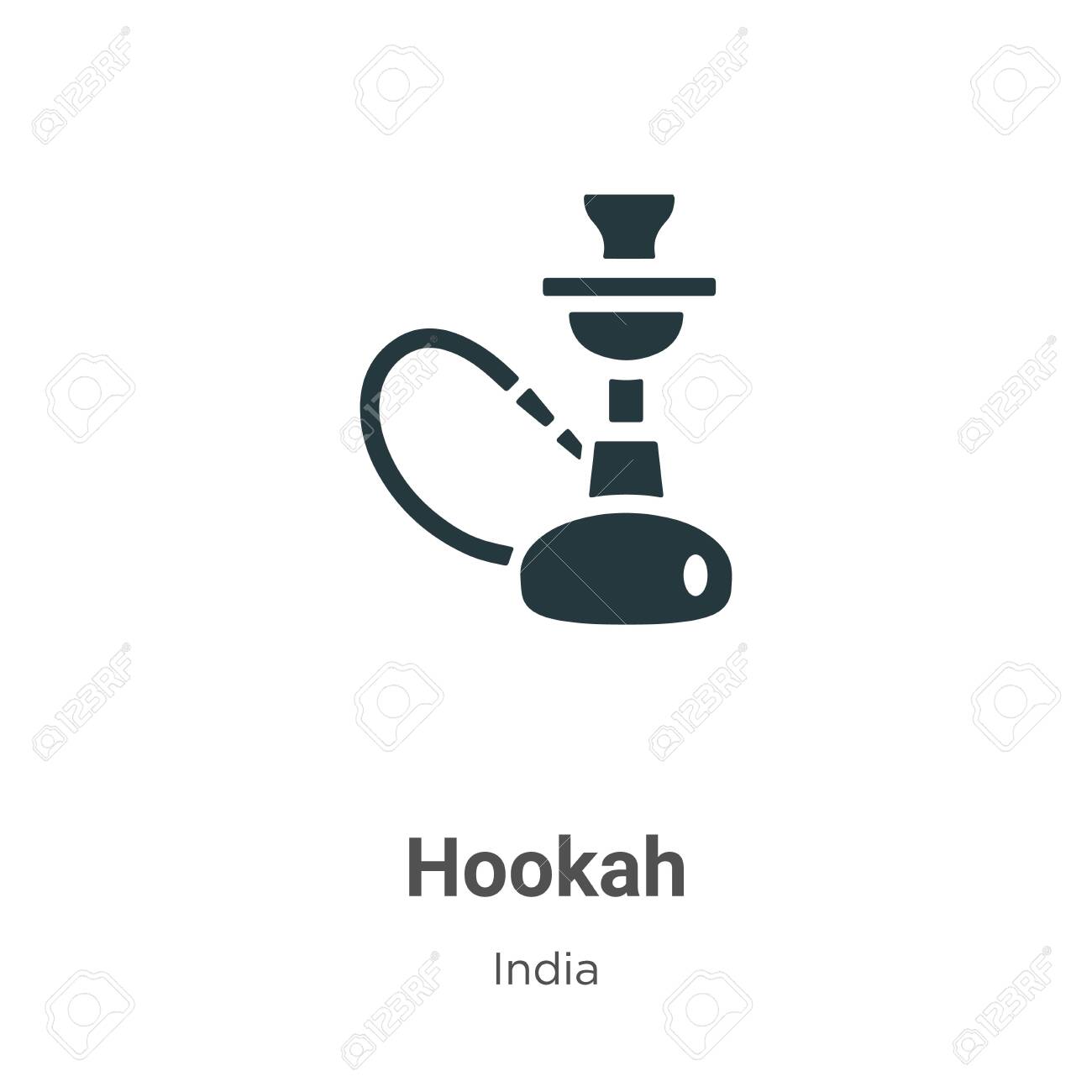 Hookah Vector Icon On White Background Flat Vector Hookah Icon Symbol Sign From Modern India Collection For Mobile Concept And Web Apps Design Royalty Free Svg Cliparts Vectors And Stock Illustration Image