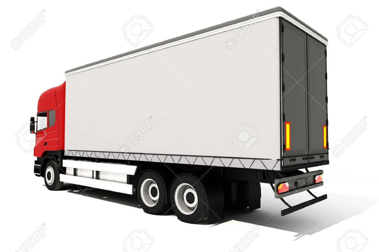 3d truck on white background stock photo picture and royalty free