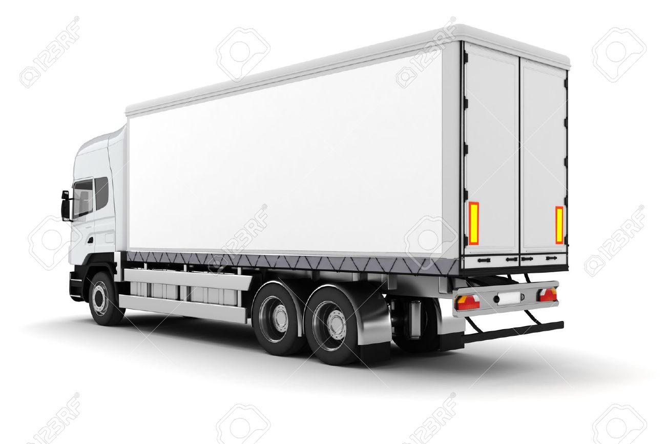 3d truck on white background stock photo picture and royalty free