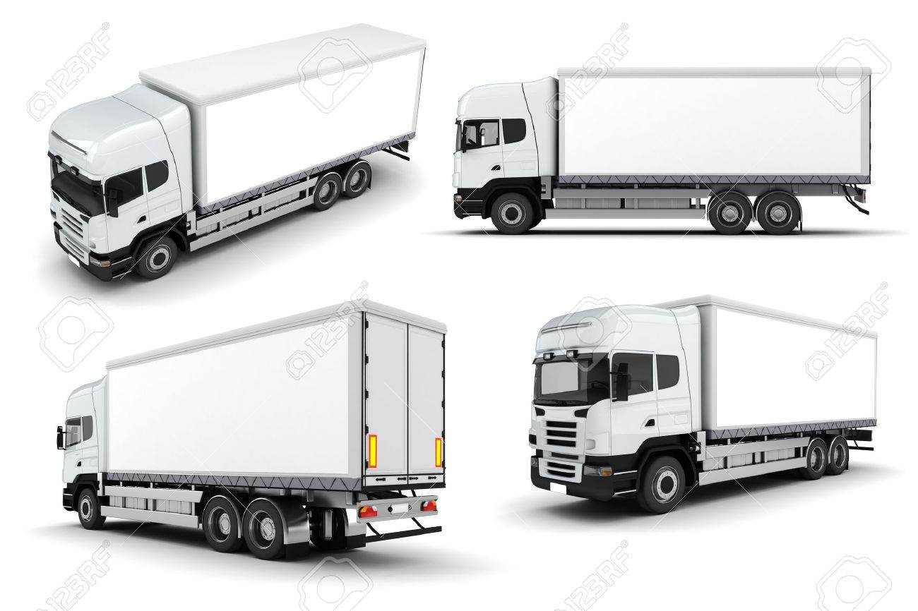 3d truck on white background stock photo picture and royalty free