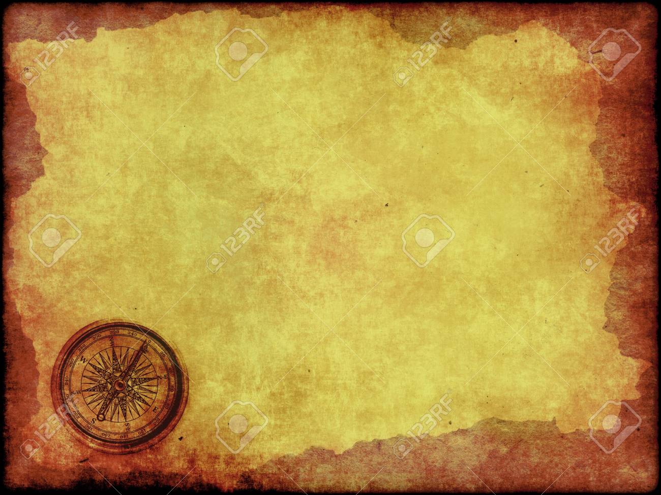 Old Brass Or Golden Compass With Vintage Map Background Grunge Stock Photo Picture And Royalty Free Image Image 68723303