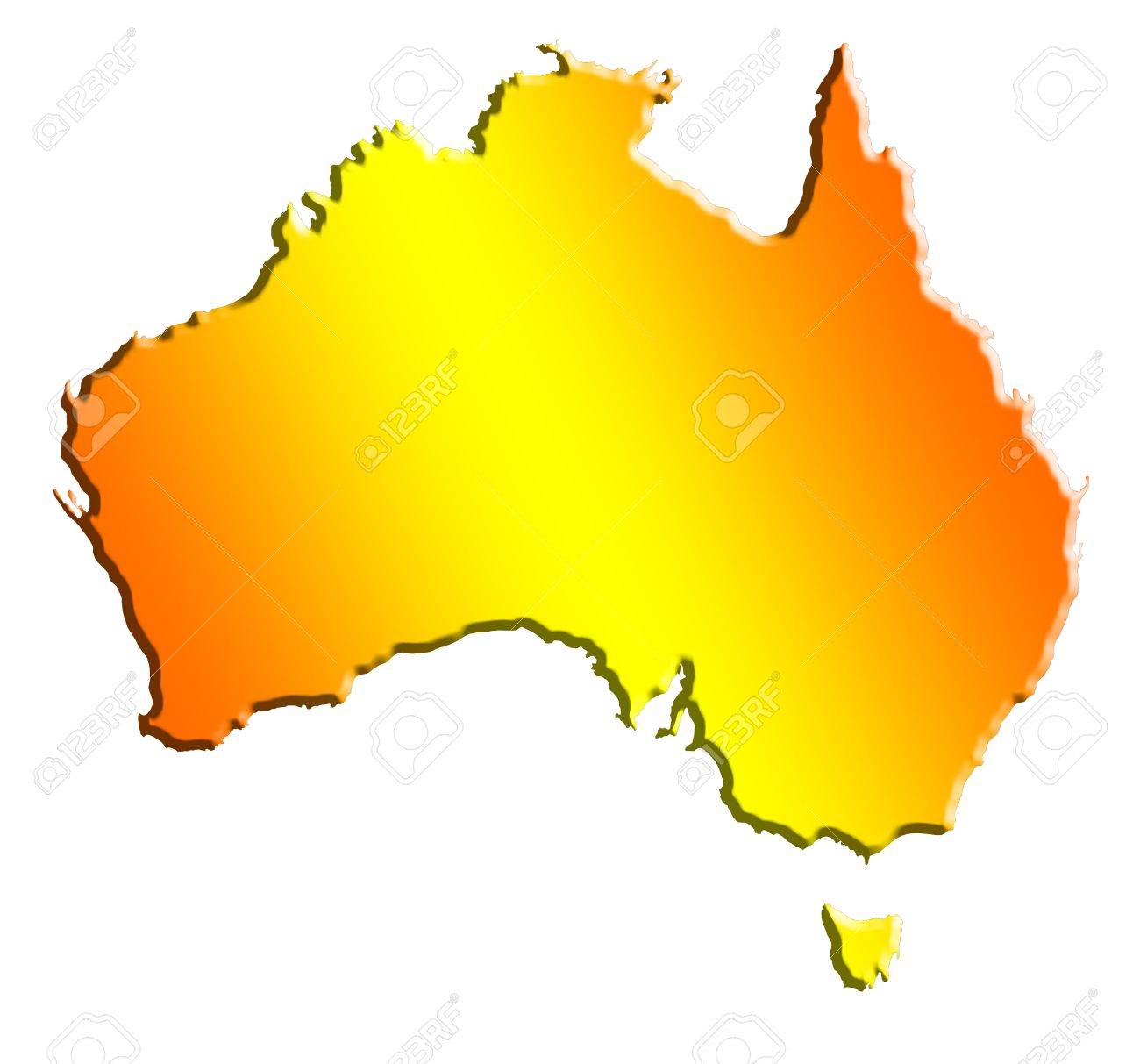 illustration of the australian continent isolated on white stock australian continent