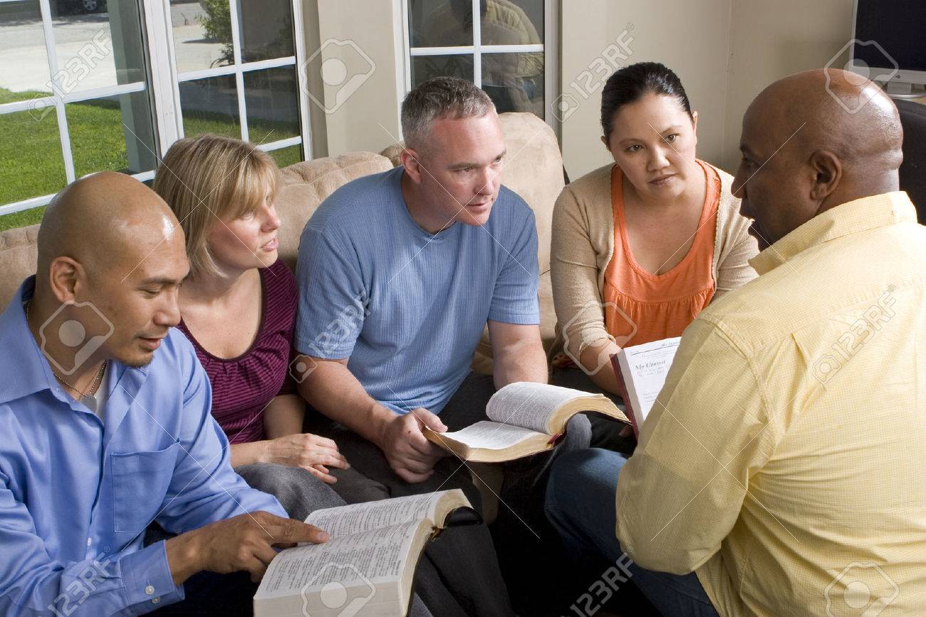 Portrait Of Friends At Home Bible Study - 71641990 Portrait Of Friends At Home Bible Study - 71641990