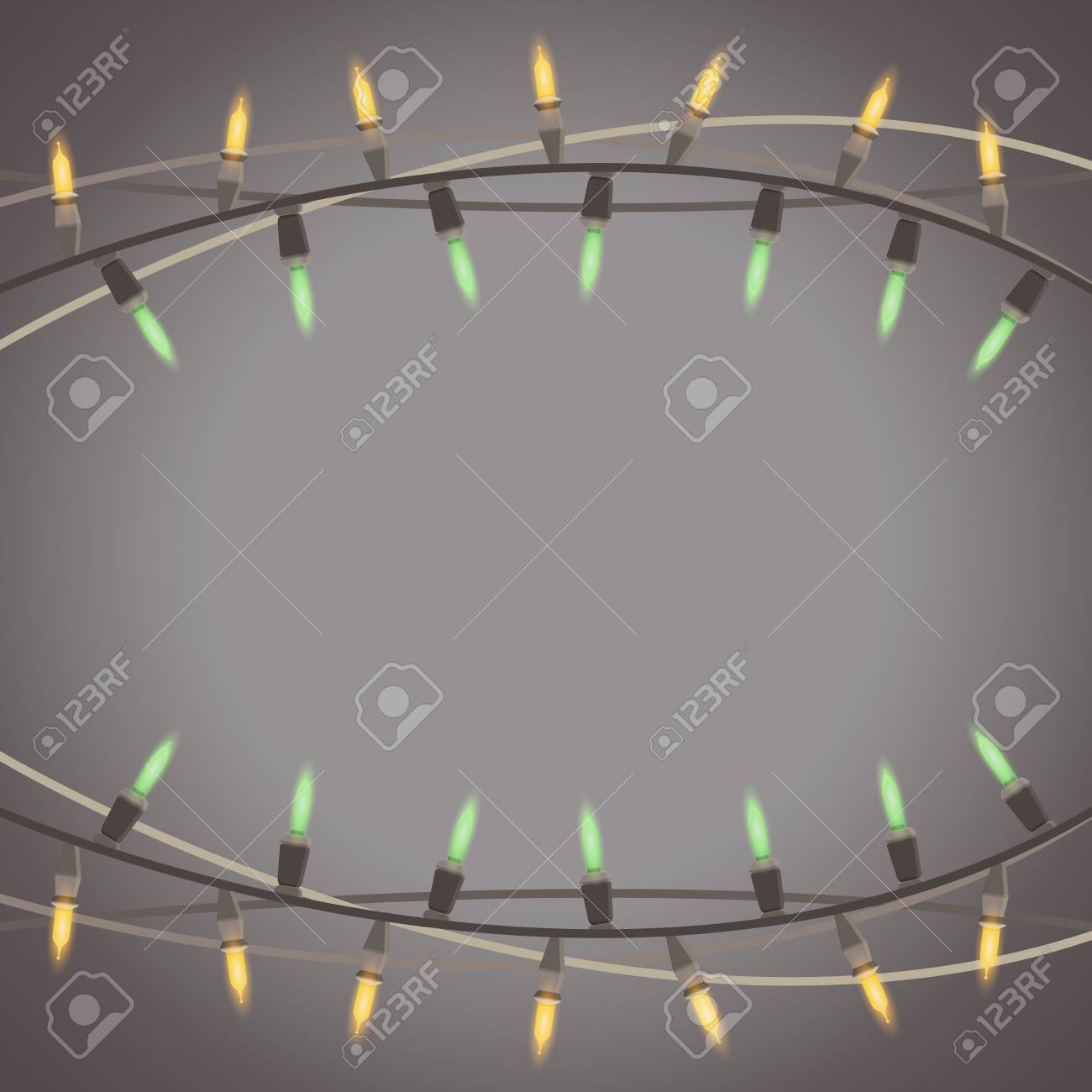 クリスマス ライト ガーランド文字列ベクトル背景カード イラスト テンプレート点灯のイラスト素材 ベクタ Image