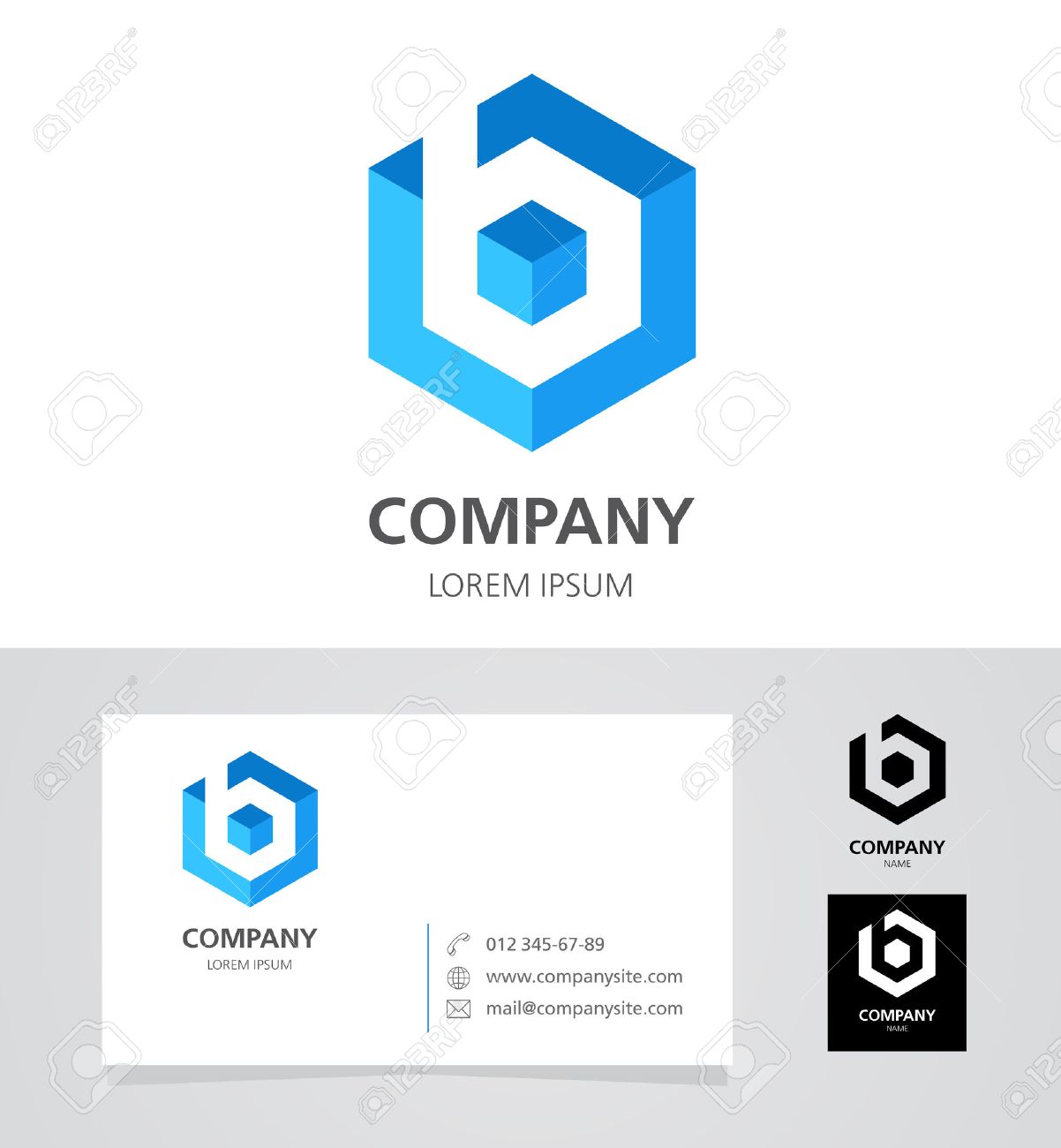 Letter B - Logo Design Element with Business Card - illustration - 61826094 Letter B - Logo Design Element with Business Card - illustration - 61826094