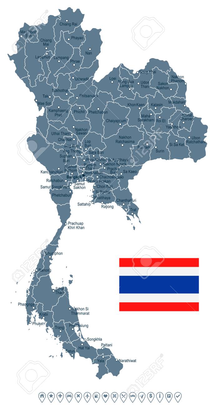 タイの地図と国旗のイラスト のイラスト素材 ベクタ Image タイの地図と国旗のイラスト のイラスト素材 ベクタ Image