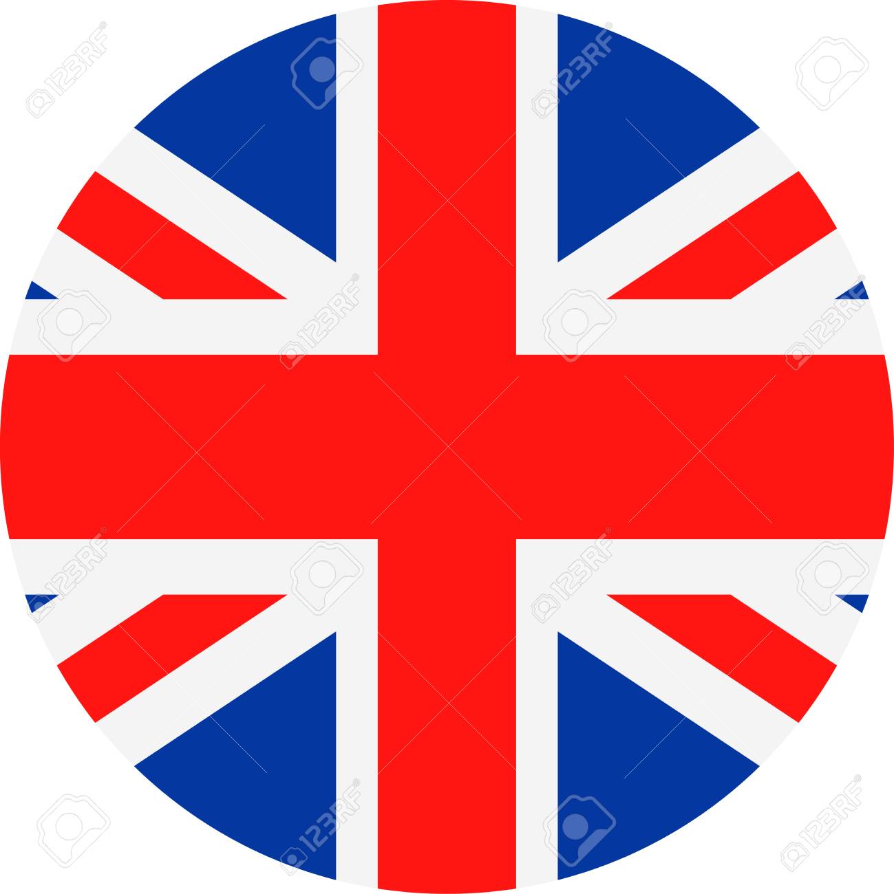 ラウンド フラット アイコン の図イギリス国旗ベクトルのイラスト