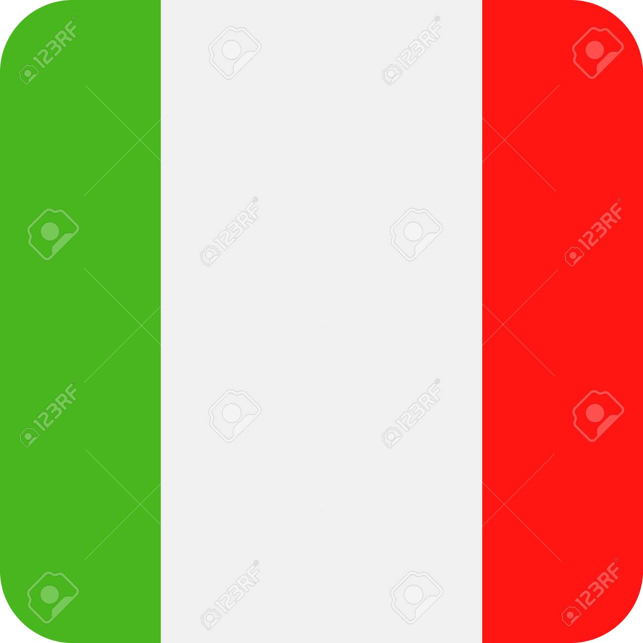 イタリア国旗ベクトル広場フラット アイコン イラストのイラスト イタリア国旗ベクトル広場フラット アイコン イラストのイラスト